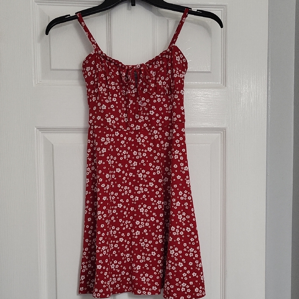 Hollister Red Floral Dress